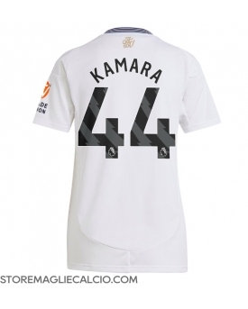 Aston Villa Boubacar Kamara #44 Maglia Gara Trasferta Repliche 2024-25 Donna Maniche Corte Aston Villa Boubacar Kamara #44 Maglia Gara Trasferta Repliche 2024-25 Donna Maniche Corte